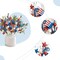 3 PCS Patriotic Artificial Picks White Blue Red Stars(22-inch Height)(1)